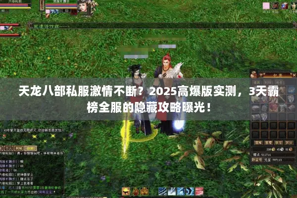 天龙八部私服激情不断?2025高爆版实测,3天霸榜全服的隐藏攻略曝光! 天龙八部私服激情不断?2025高爆版实测,3天霸榜全服的隐藏攻略曝光!