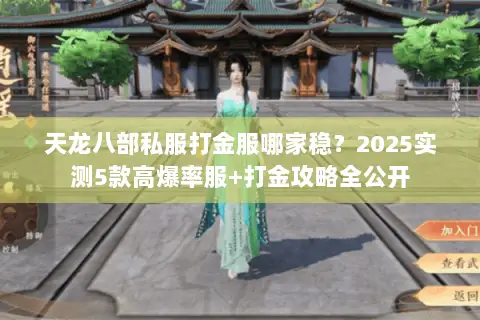 天龙八部私服打金服哪家稳?2025实测5款高爆率服+打金攻略全公开 天龙八部私服打金服哪家稳?2025实测5款高爆率服+打金攻略全公开
