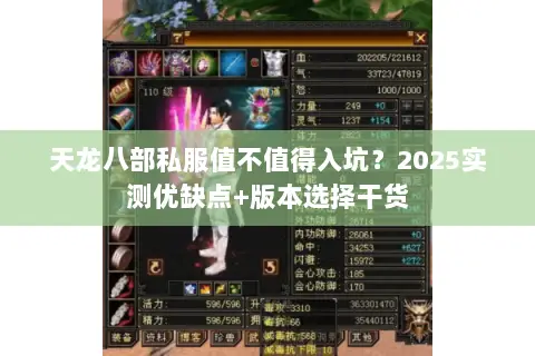 天龙八部私服值不值得入坑?2025实测优缺点+版本选择干货 天龙八部私服值不值得入坑?2025实测优缺点+版本选择干货