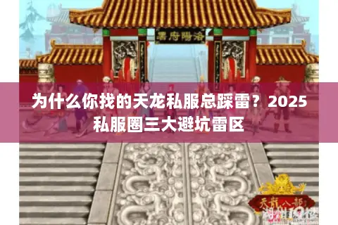 为什么你找的天龙私服总踩雷？2025私服圈三大避坑雷区