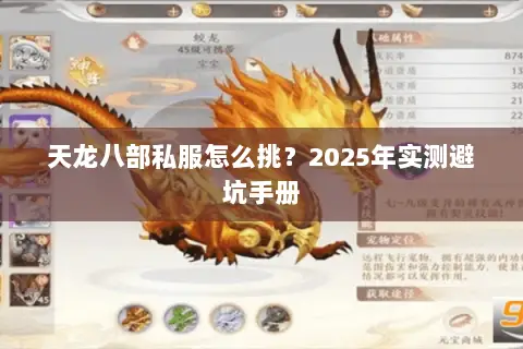 天龙八部私服怎么挑？2025年实测避坑手册