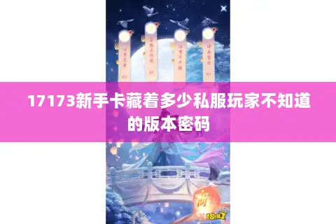 17173新手卡藏着多少私服玩家不知道的版本密码 17173新手卡藏着多少私服玩家不知道的版本密码
