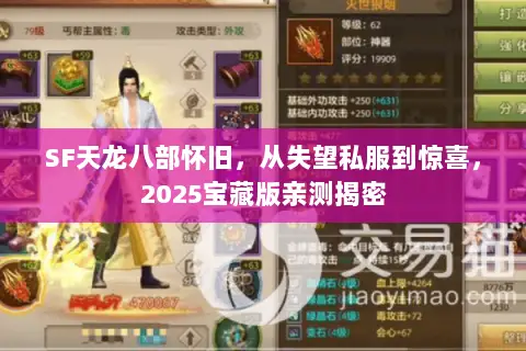 SF天龙八部怀旧,从失望私服到惊喜,2025宝藏版亲测揭密 SF天龙八部怀旧,从失望私服到惊喜,2025宝藏版亲测揭密