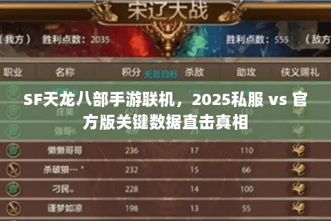 SF天龙八部手游联机,2025私服 vs 官方版关键数据直击真相 SF天龙八部手游联机,2025私服 vs 官方版关键数据直击真相