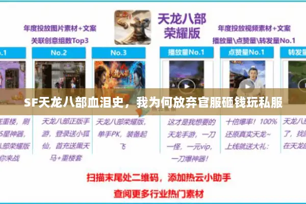 SF天龙八部血泪史，我为何放弃官服砸钱玩私服