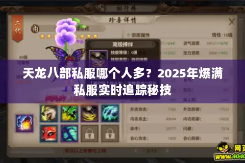 天龙八部私服哪个人多?2025年爆满私服实时追踪秘技 天龙八部私服哪个人多?2025年爆满私服实时追踪秘技