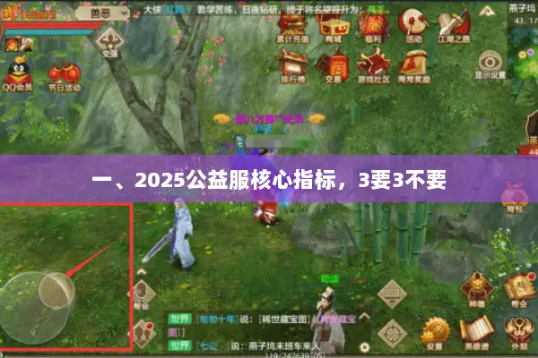 一、2025公益服核心指标,3要3不要 一、2025公益服核心指标,3要3不要