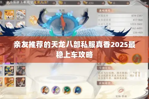 亲友推荐的天龙八部私服真香2025最稳上车攻略