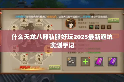 什么天龙八部私服好玩2025最新避坑实测手记 什么天龙八部私服好玩2025最新避坑实测手记