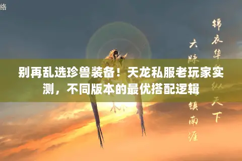 别再乱选珍兽装备!天龙私服老玩家实测,不同版本的最优搭配逻辑 别再乱选珍兽装备!天龙私服老玩家实测,不同版本的最优搭配逻辑