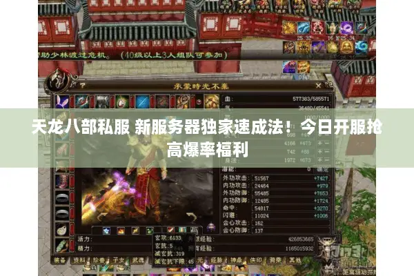 天龙八部私服 新服务器独家速成法!今日开服抢高爆率福利 天龙八部私服 新服务器独家速成法!今日开服抢高爆率福利