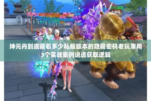 坤元丹到底藏着多少私服版本的隐藏密码老玩家用3个实战案例说透获取逻辑