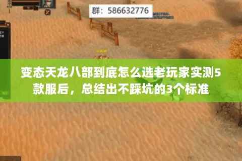 变态天龙八部到底怎么选老玩家实测5款服后,总结出不踩坑的3个标准 变态天龙八部到底怎么选老玩家实测5款服后,总结出不踩坑的3个标准