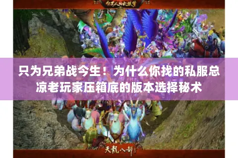 只为兄弟战今生!为什么你找的私服总凉老玩家压箱底的版本选择秘术 只为兄弟战今生!为什么你找的私服总凉老玩家压箱底的版本选择秘术