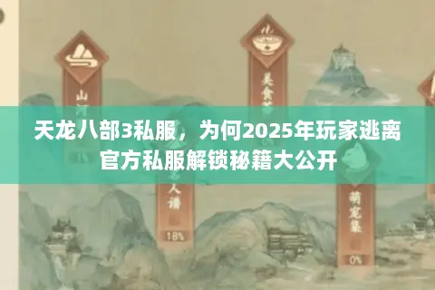 天龙八部3私服,为何2025年玩家逃离官方私服解锁秘籍大公开 天龙八部3私服,为何2025年玩家逃离官方私服解锁秘籍大公开
