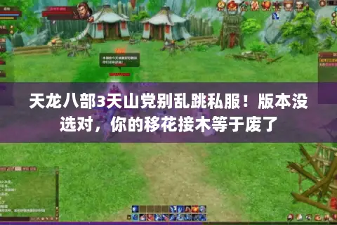 天龙八部3天山党别乱跳私服！版本没选对，你的移花接木等于废了