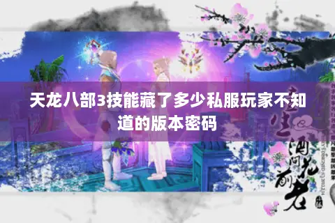 天龙八部3技能藏了多少私服玩家不知道的版本密码 天龙八部3技能藏了多少私服玩家不知道的版本密码