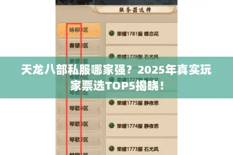 天龙八部私服哪家强?2025年真实玩家票选TOP5揭晓! 天龙八部私服哪家强?2025年真实玩家票选TOP5揭晓!