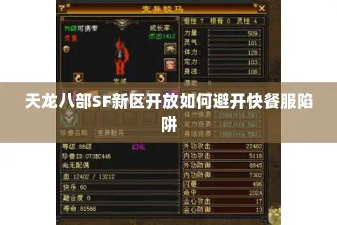 天龙八部SF新区开放如何避开快餐服陷阱 天龙八部SF新区开放如何避开快餐服陷阱