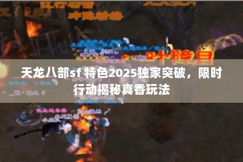 天龙八部sf 特色2025独家突破，限时行动揭秘真香玩法