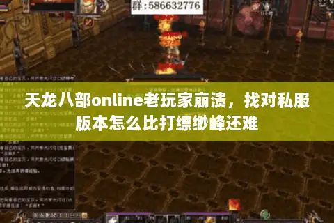 天龙八部online老玩家崩溃,找对私服版本怎么比打缥缈峰还难 天龙八部online老玩家崩溃,找对私服版本怎么比打缥缈峰还难