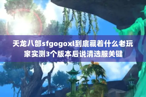 天龙八部sfgogoxl到底藏着什么老玩家实测3个版本后说清选服关键 天龙八部sfgogoxl到底藏着什么老玩家实测3个版本后说清选服关键