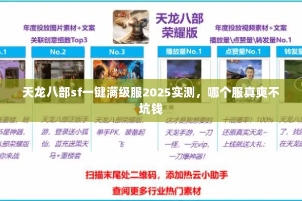 天龙八部sf一键满级服2025实测，哪个服真爽不坑钱