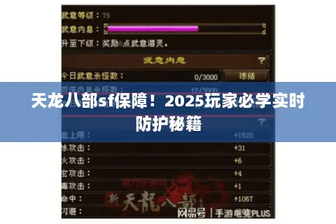 天龙八部sf保障!2025玩家必学实时防护秘籍 天龙八部sf保障!2025玩家必学实时防护秘籍