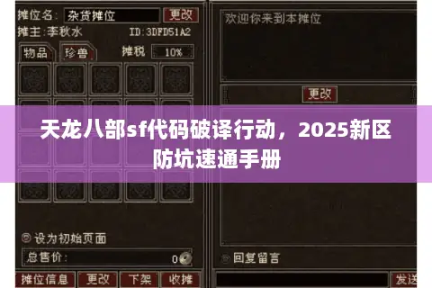 天龙八部sf代码破译行动，2025新区防坑速通手册