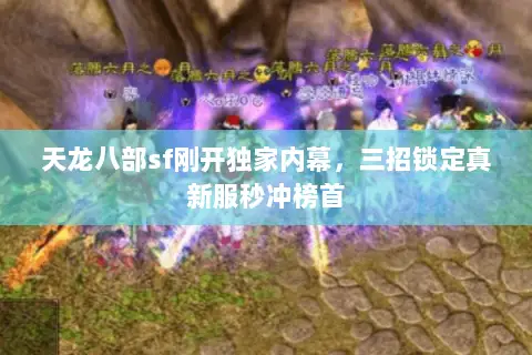 天龙八部sf刚开独家内幕，三招锁定真新服秒冲榜首
