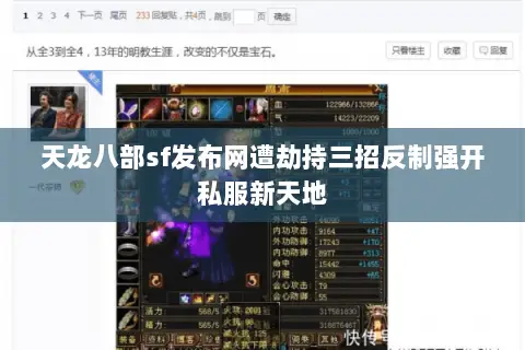 天龙八部sf发布网遭劫持三招反制强开私服新天地 天龙八部sf发布网遭劫持三招反制强开私服新天地