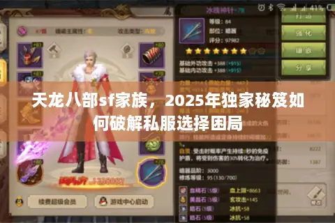 天龙八部sf家族,2025年独家秘笈如何破解私服选择困局 天龙八部sf家族,2025年独家秘笈如何破解私服选择困局