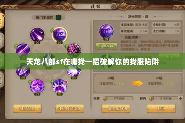 天龙八部sf在哪找一招破解你的找服陷阱 天龙八部sf在哪找一招破解你的找服陷阱