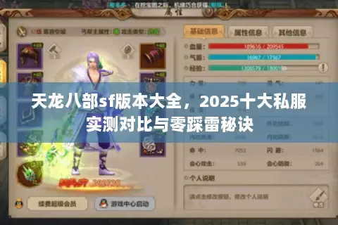 天龙八部sf版本大全,2025十大私服实测对比与零踩雷秘诀 天龙八部sf版本大全,2025十大私服实测对比与零踩雷秘诀
