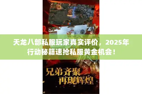 天龙八部私服玩家真实评价，2025年行动秘籍速抢私服黄金机会！