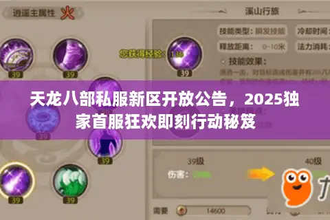 天龙八部私服新区开放公告，2025独家首服狂欢即刻行动秘笈