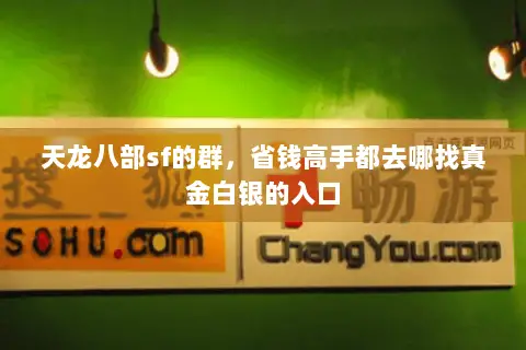 天龙八部sf的群，省钱高手都去哪找真金白银的入口