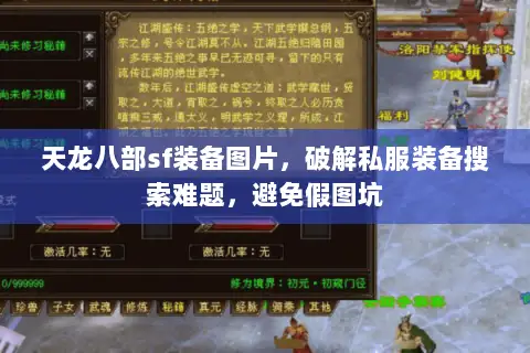 天龙八部sf装备图片,破解私服装备搜索难题,避免假图坑 天龙八部sf装备图片,破解私服装备搜索难题,避免假图坑