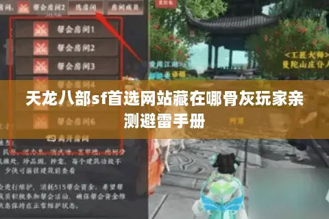天龙八部sf首选网站藏在哪骨灰玩家亲测避雷手册