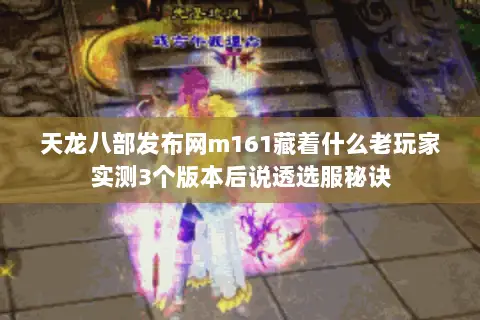 天龙八部发布网m161藏着什么老玩家实测3个版本后说透选服秘诀 天龙八部发布网m161藏着什么老玩家实测3个版本后说透选服秘诀