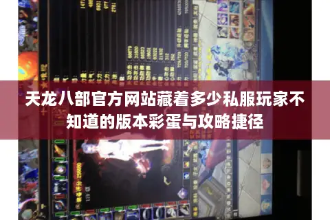 天龙八部官方网站藏着多少私服玩家不知道的版本彩蛋与攻略捷径 天龙八部官方网站藏着多少私服玩家不知道的版本彩蛋与攻略捷径