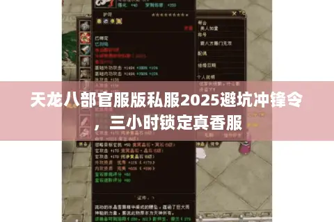 天龙八部官服版私服2025避坑冲锋令,三小时锁定真香服 天龙八部官服版私服2025避坑冲锋令,三小时锁定真香服