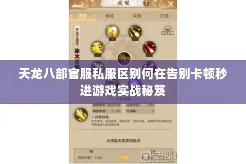 天龙八部官服私服区别何在告别卡顿秒进游戏实战秘笈 天龙八部官服私服区别何在告别卡顿秒进游戏实战秘笈