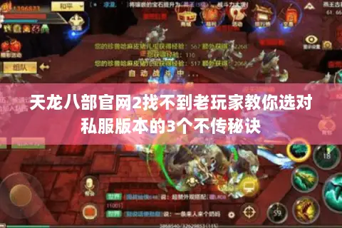 天龙八部官网2找不到老玩家教你选对私服版本的3个不传秘诀 天龙八部官网2找不到老玩家教你选对私服版本的3个不传秘诀