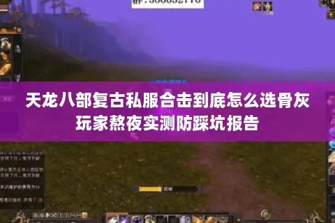 天龙八部复古私服合击到底怎么选骨灰玩家熬夜实测防踩坑报告 天龙八部复古私服合击到底怎么选骨灰玩家熬夜实测防踩坑报告