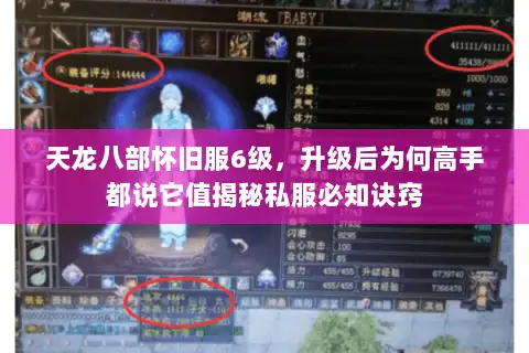 天龙八部怀旧服6级,升级后为何高手都说它值揭秘私服必知诀窍 天龙八部怀旧服6级,升级后为何高手都说它值揭秘私服必知诀窍