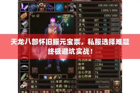 天龙八部怀旧服元宝票,私服选择难题终极避坑实战! 天龙八部怀旧服元宝票,私服选择难题终极避坑实战!