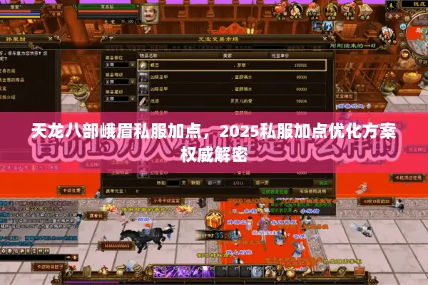 天龙八部峨眉私服加点,2025私服加点优化方案权威解密 天龙八部峨眉私服加点,2025私服加点优化方案权威解密
