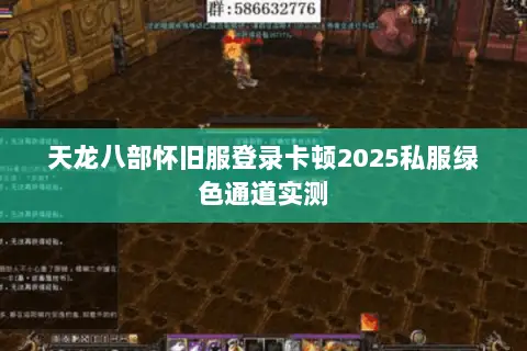 天龙八部怀旧服登录卡顿2025私服绿色通道实测 天龙八部怀旧服登录卡顿2025私服绿色通道实测