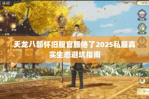 天龙八部怀旧服官服倦了2025私服真实生态避坑指南 天龙八部怀旧服官服倦了2025私服真实生态避坑指南